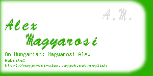 alex magyarosi business card